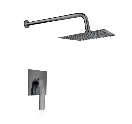 رافعة واحدة مخفية في الحائط حمام دش خلاط بندقية معدنية حمام صنبور نحاس بارد وحار headshower مطر OEM