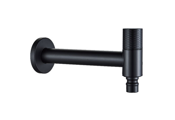 خلاط صنبور حوض المياه الباردة SUS304 Bibcock Long Spout Single Wall Mounted