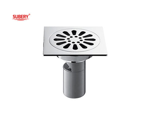 أودم OEM غرفة المياه الأرضية النحاس النحاس الحديث الكروم 100 X 100mm