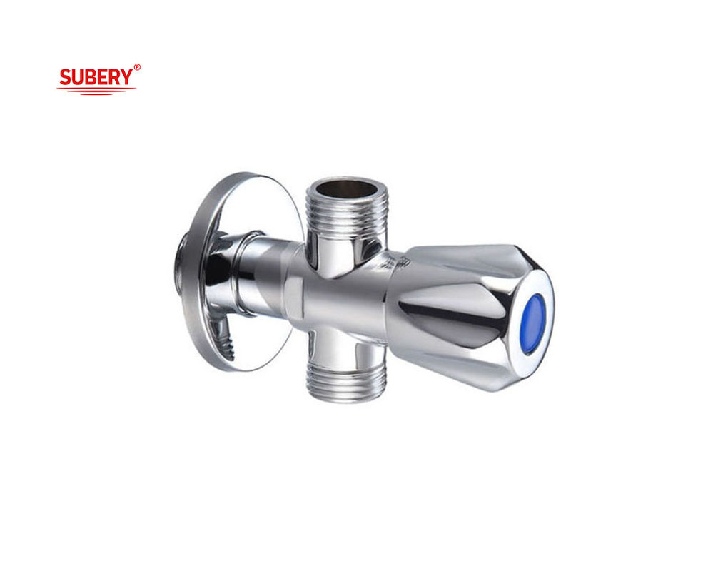 مثلث النحاس T صمام G1/2&quot; خيط النحاس الجسم النحاس مقبض OEM للمرحاض