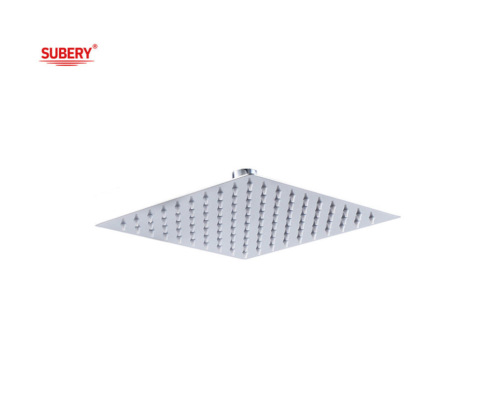 8" 10" 12 مربع رأس المياه الممطرة OEM SUS304 الفولاذ المقاوم للصدأ عمود الحمام الكروم